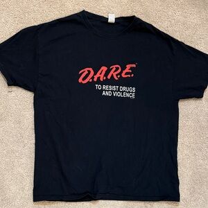 Fruit of the Loom Black and Red Graphic Tee